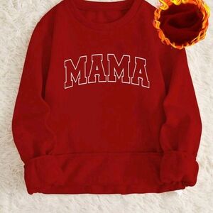 Cozy Red MAMA Sweatshirt